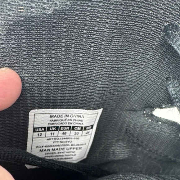 Under Armour Black and White ClutchFit Basketball Shoes - Picture 6 of 8